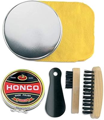 Set of shoe polish equipment with white iron box - five rooms.. DIAYTAR NIGERIA connects you with what you need at prices you'll love, delivered within 8 days.