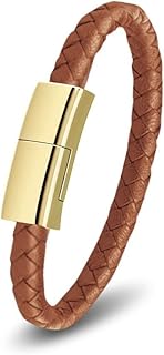 USB braided leather bracelet Type-C Android Queensland Metal Hematite and Red.. Discover shopping made effortless with DIAYTAR NIGERIA's comprehensive platform and quick shipping.