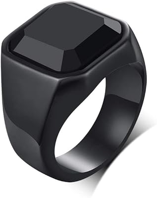 Black onyx rings for men in stainless steel, Square thumbs ring in square agate for dad and dad, gift jewelry for him, anilos d homber, men's ring boy.. Embrace the convenience of DIAYTAR NIGERIA with thousands of products at your fingertips, delivered nationwide.