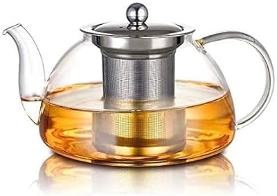 Glass in stainless steel resistant 1chase® heat resistant with infuser, loose tea kettle of 1000 ml without danger for the stove.. DIAYTAR NIGERIA brings the market to your screen with thousands of affordable products delivered to your door.