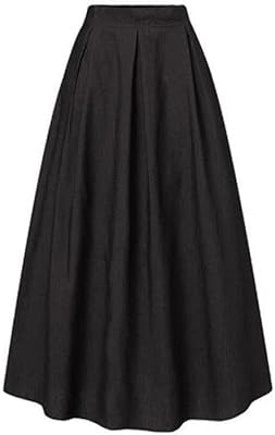 Hopeys Long Women's Skirt, Long Fashionable Women's Skirts, Solid Elastic Summer Summer High Summer Skirt, relaxed folded work skirts, Trapèze skirts.. DIAYTAR NIGERIA: Where shopping dreams become reality with affordable prices and prompt shipping.
