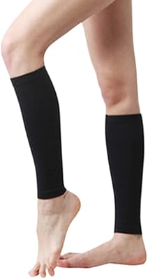 Compression sleeves for legs (1 pair), black, one size.. Shop smarter with DIAYTAR NIGERIA's comprehensive catalog and budget-friendly 5-8 day delivery.