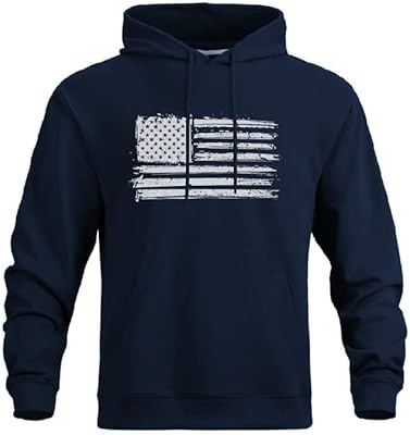 Cotton hooded cotton sweatshirt printed American flag H Highvol for men, long sleeve sweater with pocket with American patriotic design pocket.. DIAYTAR NIGERIA delivers value, variety, and convenience with our nationwide 5-8 day shipping.