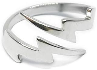 Open Ring Double Lightning For Men Boys Women Adolescents In Stainless Stainless Steel Punk mode Unique Adjustable Declaration Declaration of engagement rings Gift jewelry for best birthday.. DIAYTAR NIGERIA brings the marketplace experience online with affordable and reliable delivery service.