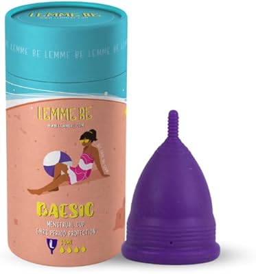Reusable menstrual cut lemma be baesic for woman | Large size with pouch | 100 % medical quality silicone cutter | menstrual cut approved by the FDA, odorless, without rash and waterproof | (Grande, Violette).. From big brands to everyday basics — DIAYTAR Nigeria has you covered.