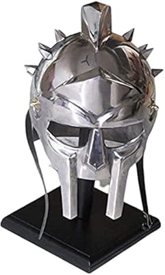 Film headset replica of the medieval gladiator Maximus Arena Armor with display - Rennactor helmet with leather bracelet | Halloween accessories for GN.. DIAYTAR NIGERIA revolutionizes online retail with our extensive selection and dependable shipping service.