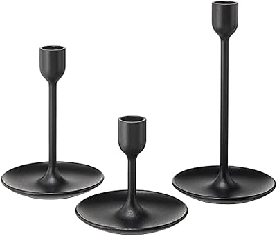 Mat black candlesticks Lot of 3 conical candles, decorative candle for wedding, dinner and party... Discover the convenience of DIAYTAR NIGERIA's vast e-commerce platform with delivery in just 5-8 days.