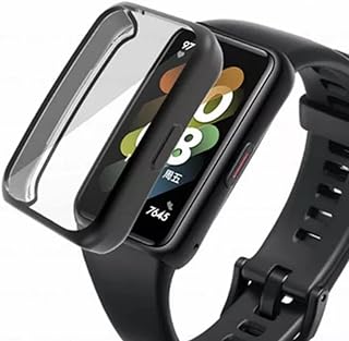Dado complete protective cover compatible with the Huawei Band 7 watch, heat -resistant polyurethane protective shell (black).. DIAYTAR NIGERIA: Your trusted e-commerce partner with extensive product choices and affordable delivery.