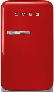 SMEG refrigerator at a door, red retro design, 38 -liter capacity, Fab5rrd3ga model - 1 year warranty.. Your shopping aspirations fulfilled at DIAYTAR NIGERIA with competitive prices and reliable delivery.
