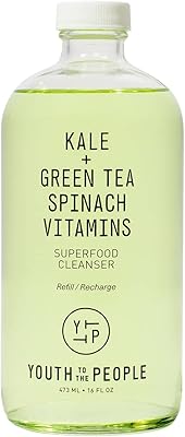 Youth to the people kiehl's superfood facial cleanser + green tea - botanical cleaner for the face with spinach and vitamins C, E and K - Non -drying foam cleaner gel for all skin types - clean beauty (473 ml).. Get unbeatable value on every order with DIAYTAR Nigeria.