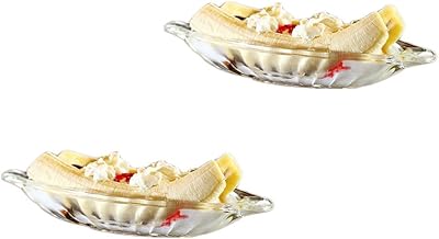 Set of classic glass ice cream bowls Design Banana boat - 2 pieces.. Experience shopping satisfaction with DIAYTAR NIGERIA's vast selection and nationwide delivery service.