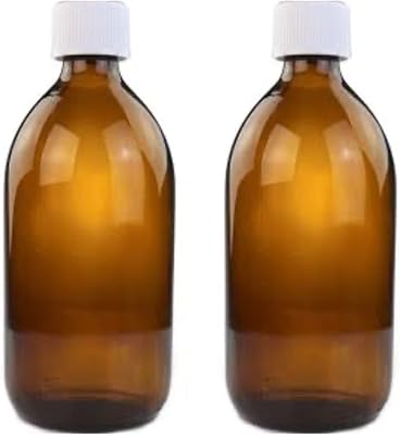 500 ml amber glass bottles with white medical lids ~ Package of 2 ~ solid, rechargeable and children's medication bottle, travel format.. The future of online shopping in Nigeria is here — welcome to DIAYTAR.