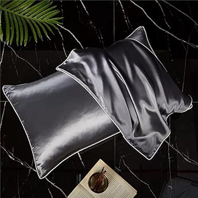 Limos pillowcase 100 % Mulberry silk for hair and skin, natural silk pillowcase 19mom, Sweet and breathable silk pillow 48 cm x 74 cm (silver 1 piece).. Experience the convenience of boundless shopping with DIAYTAR NIGERIA's vast selection and quick delivery.