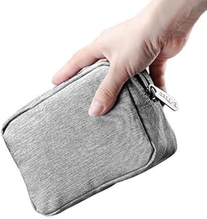 Cosmetic travel bag in zipper fabric, makeup tote bag, laptop daily storage, compatible toilet bag, organizer of small electronic accessories, small pocket, gray.. Every order, every item — DIAYTAR Nigeria delivers fast and reliably.