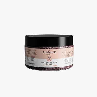 The Almond Beauty Corporeal Scrub with Strawberry and Hibiscus - Exfoliating Cleaning Bath for Dead Skins for Feet, Hands and Legs For Women and Men.. DIAYTAR NIGERIA: Your trusted partner for affordable online shopping with reliable delivery timeframes.