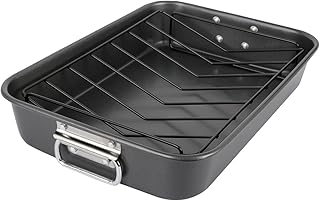 Royal royal roast plate kitchen with grid, non -stick hob in carbon steel with handles. (roasting plate with grid).. DIAYTAR NIGERIA makes online shopping accessible to all with budget-friendly prices and reliable delivery.