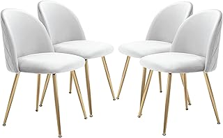 Mahmayi Hydc020 dining room chairs, modern velvet padded kitchen chairs for living room and dining room, gray (4).. Your complete marketplace solution, DIAYTAR NIGERIA offers unbeatable value with delivery within the week.
