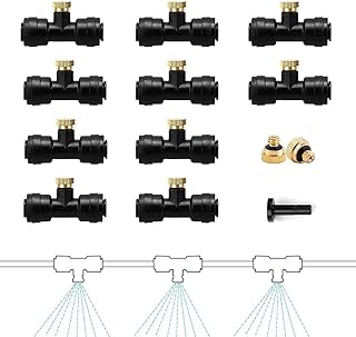 Wawasia 10 Pieces Meister Brass Mever with 1 end caps for exterior cooling system, terrace watering system, garden water.. Nigeria shops with DIAYTAR — wide selection, fast shipping, and great value.