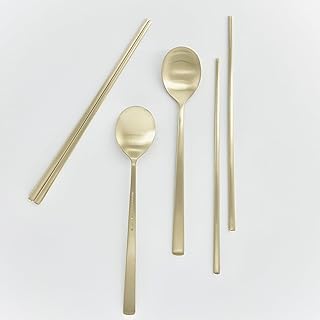 Traditional comfortable Korean manufacturing dishes set Ymomdeco set of stainless steel cutlery gilded spoon baguettes 2 set comfortable socket.. Your digital marketplace solution, DIAYTAR NIGERIA delivers quality and value within the week.