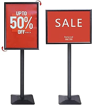 Banner support with heavy square base, vertical display board on the ground (A3).. Discover the perfect shopping experience with DIAYTAR NIGERIA's vast selection and prompt delivery service.