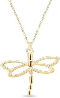 High -female dragonfly necklace, gold 14 carats on Sterling silver with 18 "silver chain", metal.. Everything you need is on DIAYTAR Nigeria — just a click away.