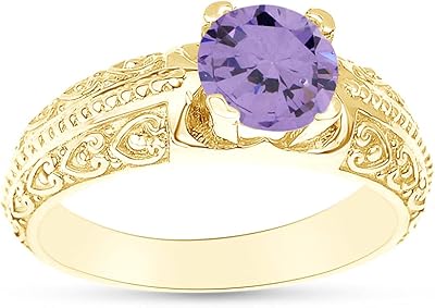 Engagement ring with simulated birth stone round waist Affy in 14 carat yellow gold on silver sterling 925.. DIAYTAR NIGERIA: Your gateway to affordable products delivered reliably across Nigeria.