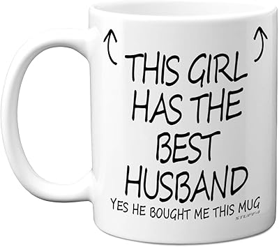 Birthday cup for her-This girl has the best husband-Fancy birthday gifts for women, Valentine's Day gifts for her, Cup of Valentine's Day, Ceramics Ceramic Caps Washable in the dishwasher-Made in the United Kingdom Stuff.. DIAYTAR NIGERIA brings satisfaction with every purchase through affordable prices and prompt shipping.