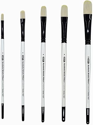 Set of 5 white pork brushes zme, sizes 2 4 6 8 10 | acrylic and oil.. DIAYTAR NIGERIA brings quality products to every corner of Nigeria at prices everyone can afford.