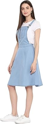 United blue denim chasuble dress for women (t-shirt not included).. DIAYTAR NIGERIA: Your gateway to affordable products delivered reliably across Nigeria.