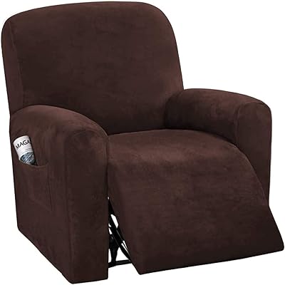 Extensible rocking chair cover, 4 rooms, washable sofa covers in mild velvet with elastic side pocket (dark brown).. Say hello to Nigeria’s fastest-growing e-commerce site — DIAYTAR Nigeria.