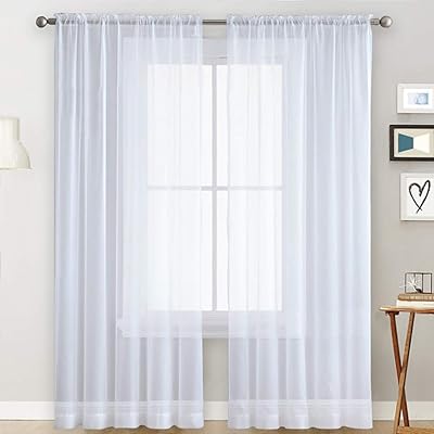 Transparent curtains for living room, window-to-bedwind window curtains, white semi-transparent veil curtains (39 "width x 98" length, 2 panels).. Nigeria's most diverse e-commerce platform delivers quality and affordability to your doorstep in 5-8 days.