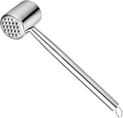 Shaya 304 stainless steel meat press, kitchen tool with meat hammer, used to chop meat, calf, chicken, lamb, chopped steak.. DIAYTAR NIGERIA redefines convenience with our vast product selection and swift nationwide delivery.