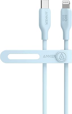 USB-C to Lightning anker cable, cable 541 (Misty Blue 3 feet) MFI certified, Vital fast charging cable for iPhone 14 PRO 14 PRO MAX 13 13 Pro 12 11 charger not included).. DIAYTAR NIGERIA: Bringing quality products to every Nigerian home at prices everyone can afford.