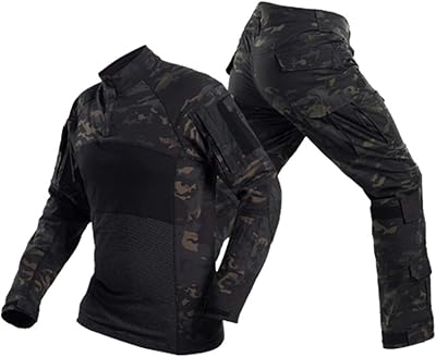 T-shirt and 1/4 pants for men, military camouflage uniform with long-sleeved bdu airsoft hunt.. Your complete e-commerce solution, DIAYTAR NIGERIA offers variety and value with nationwide shipping.