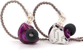 Linsol Kz ZS10 Pro 4BA+1DD Hi-Fi Metal Ecouts with stainless steel lid and detachable cable with 2 pins (with microphone, purple).. Experience satisfaction guaranteed with DIAYTAR NIGERIA's comprehensive platform and quick delivery.
