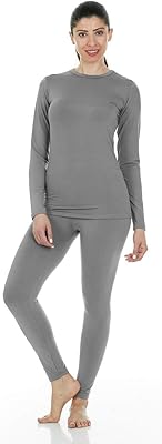 Long thermal underwear for women, pajama set with basic layer lined in fleece for cold weather, black.. DIAYTAR Nigeria offers great deals, a huge product variety, and delivery in under a week.