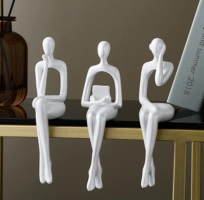 Abstract decorative figurine in resin the white shop, modern art sculpture for home office decoration, shelf decoration, TV furniture and living room decoration.. DIAYTAR NIGERIA: Where shopping dreams become reality with affordable prices and prompt shipping.