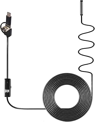 Yameem 5m cable 3 in 1 industrial endoscope integrated inspection camera 6 LED IP67 Waterproof USB Type C Snake Camera Replacement for Android Smartphone/PC.. DIAYTAR NIGERIA: Your partner in affordable e-commerce with dependable delivery across Nigeria.