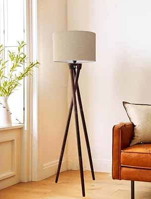 Ancient Italian wooden standing lamp Blue Stonetm with 50-inch brown lampshade.. DIAYTAR NIGERIA: Your affordable marketplace with reliable 5-8 day shipping across Nigeria.