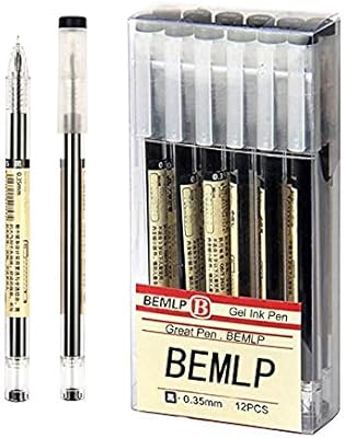 Gel 0.35 mm Bleu Bleu Gel for school, office, student, writing, office supplies 12 rooms/set (black).. DIAYTAR NIGERIA: Making quality products accessible to all Nigerians at affordable prices.