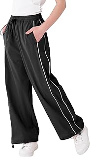 Cargo parachute pants for girls, classic Y2K tracksuit pants with adjustable elastic size for children.. DIAYTAR NIGERIA: Your trusted marketplace that combines variety, affordability and reliable shipping.