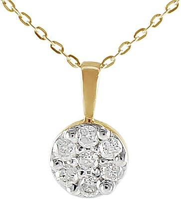 Solitory necklace Natural diamond 0.07 ct and yellow gold 18 ct from Vera Perla.. More than a store — DIAYTAR Nigeria is your shopping partner.