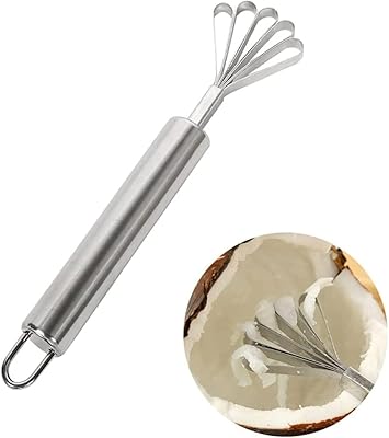 Coconut scratch in stainless steel, knife for removing coconut meat, coconut nut cutter, versatile fish firm, stainless steel peeling tool for home kitchen.. Shop across boundaries at DIAYTAR NIGERIA and enjoy budget-friendly nationwide delivery within the week.