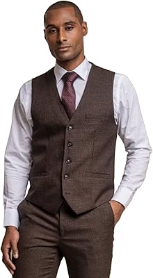 SIRI Slim suit in tweed checkered for men's vest and formal wedding pants.. DIAYTAR NIGERIA promises affordability and variety with every purchase, delivered in 5-8 days.