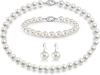 Set of pearl necklaces for women and girls round pearl 8 mm comprising a superb.. DIAYTAR NIGERIA: Your gateway to affordable online retail with reliable delivery within the week.