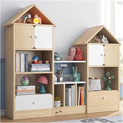 Mofish display and storage furniture for children's books with drawers, household -shaped library, multifunctional shelf with door for house and desk (mixed wooden colors).. Don’t wait weeks for international shipping. DIAYTAR Nigeria offers local delivery within 5 to 8 days, so you get your items when you actually need them.