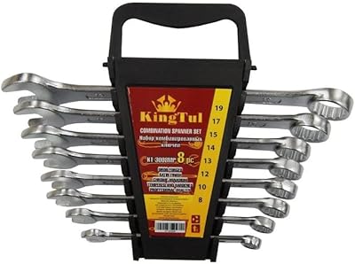 Set of 8 Kingtool keys (8 mm, 10 mm, 12 mm, 13 mm, 14 mm, 15 mm, 17 mm, 19 mm) in a plastic support.. DIAYTAR NIGERIA: Your trusted e-commerce partner with extensive product choices and affordable delivery.