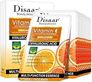 Disar anti-aging mask with vitamin C and hyaluronic acid to whiten the skin and feed it in depth, 25 ml, 10 masks.. Affordable online shopping is just a click away with DIAYTAR Nigeria.