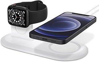Magfit Duo Spigen charger designed for the Magsafe loading station / designed for Apple Watch support for all series - White.. DIAYTAR NIGERIA: Bringing quality products to your doorstep at prices that won't break the bank.
