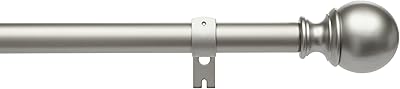 Amazonbasics round -end curtain rod, 183 to 365.8 cm, nickel.. DIAYTAR NIGERIA: Making quality products accessible to all Nigerians at affordable prices.
